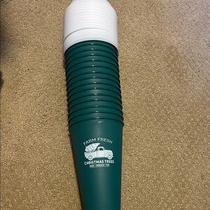 Green and White Cups